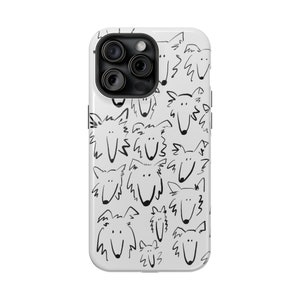 Wall Flower Collies - MagSafe iPhone  13, 14, 15 Tough Case for Rough Collie and Sheltie Lovers