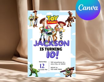 Toy Story Birthday Invitation, 'To Infinity', First Birthday (Digital Download)