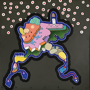 Originalwerk Acrylgemälde auf Leinwand 60x60cm „Pangea“, Malerei, Erde, Planet, zeitgenössische Kunst, Dekoration, abstrakte Kunst