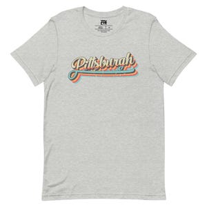 70&#39;s Retro Distressed Pittsburgh T-Shirt - Vintage Style Unisex Tee