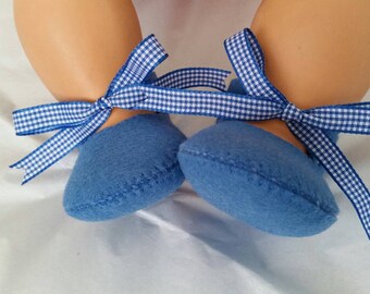 Navy blue woolfelt baby shoes