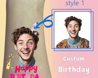 Custom Birthday Tattoos, Temporary Face Tattoos, Personalized Photo Tattoos, Couple Tattoos, Custom Tattoos for Party Favors
