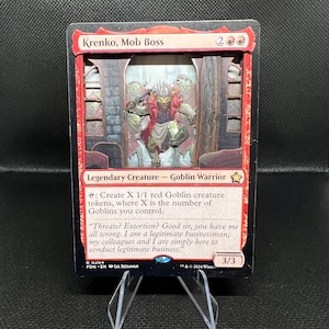 3D MAGIC THE GATHERING Karte Krenko, Mob Boss - MtG Kunstkarte zum Aufstellen