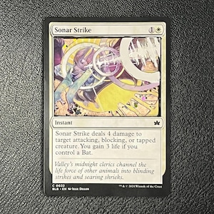 3D MAGIC THE GATHERING-kaart Sonar Strike - MtG-kunstkaart voor weergave