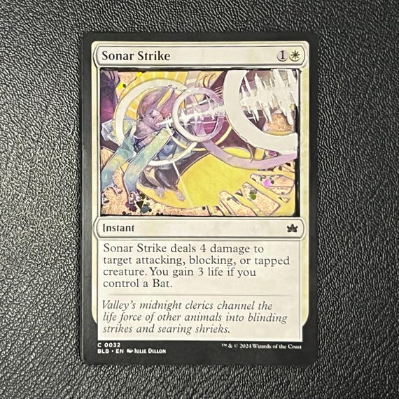 3D MAGIC THE GATHERING Card Sonar Strike - Mtg Art Card for Display - Etsy