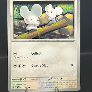 Tarjeta 3D de Pokémon TANDEMAUS: tarjeta artística de Pokémon para exhibir