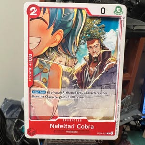 3D ONE PIECE TCG-kaart Nefeltari Cobra - OP-kunstkaart voor weergave
