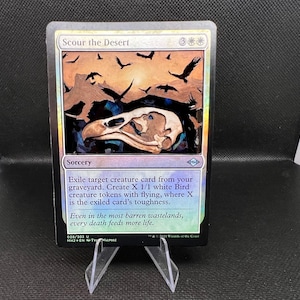 Carta 3D de MAGIC THE GATHERING Explora el desierto - Carta de arte de MtG para exhibir