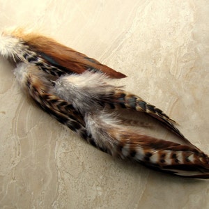 Long Feather Earring - Long Single Feather Earring - Mono Earring - Boho Western Feather Jewelry - Undyed Real Feather Earring