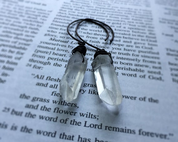Raw Quartz Earrings Antiqued Brass Dangle Earrings Clear Quartz Earrings