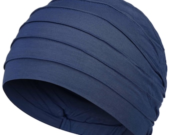 Women&#39;s Soft Bamboo Fashion  Yoga Turban, Dark Blue, Not Returnable