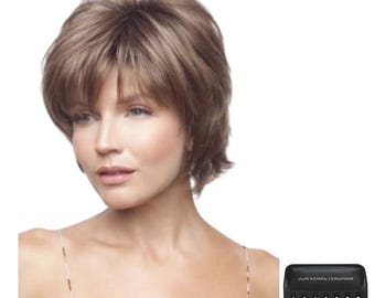 Sky Bundle 3 Item: Sky Large Wig, Christy's Wigs Q and A Booklet & Wide Tooth Comb, Color Nutmeg F, Final Sale!