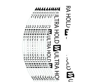 Wig Adhesive Ultra Hold Contour "CC" Strips, 3/4" x 3", 36 pieces per bag