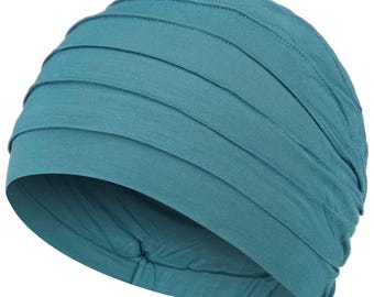 Women's Soft Bamboo  Fashion Yoga Turban, Teal, Not Returnable
