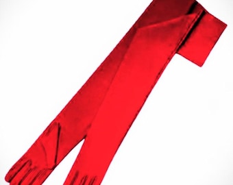 Burgundy Matte Satin 19 Inch Formal Gloves Great For Wedding And Formal Parties high quality