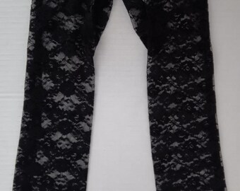 Black Floral Lace 15 - Inch Formal Gloves