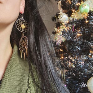 Custom Dreamcatcher Statement Earrings
