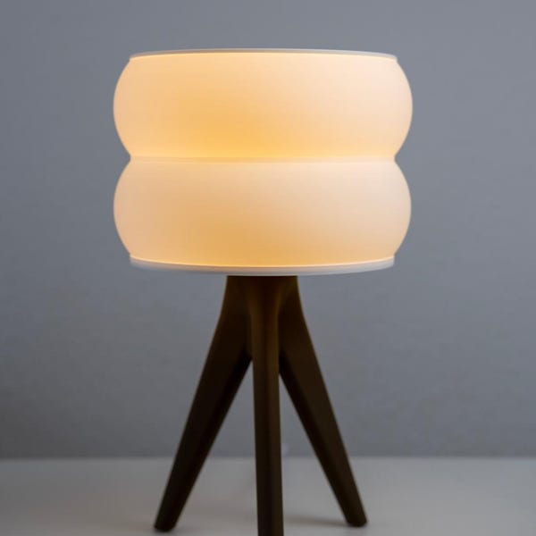 Gyroid Table Lamp – Modern 3D Printed Lamp, Organic Geometry, Soft Ambient Light | Lumeora Studio
