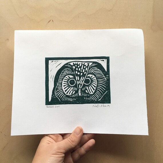 Words Unspoken Handmade Linoleum Print Wood & Linocut Prints Art & Collectibles