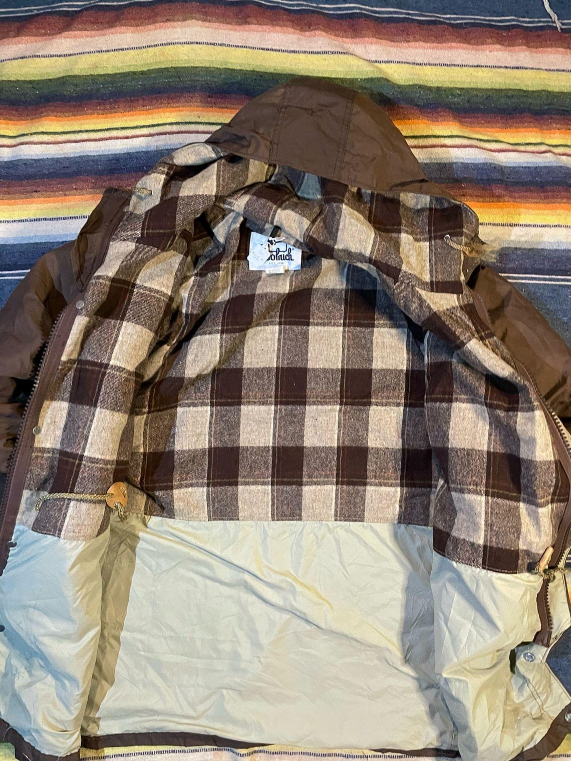 TrendAura Patchwork Wool Parka For Men Cozy Vintage Style Warmth And Versatility main image 0