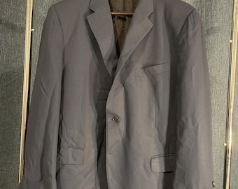 CANALI 100% Wool Water Resistant Travel Blazer in Navy  | 48R Regular US 60IT | Made-in-Italy Luxury Jetset Sport Coat Jacket
