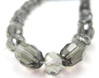 Gray glass beads | Etsy