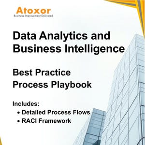 Può includere: Atoxor Business Improvement Delivered: Data Analytics and Business Intelligence Best Practice Process Playbook. Include flussi di processo dettagliati e un framework RACI.