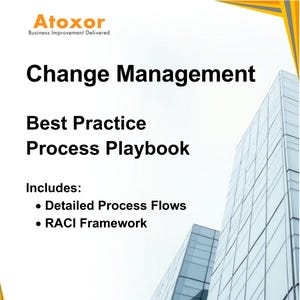 Change Management Process Playbook, Workflow, Procedure, Guide, Best Practices, Business Improvement, Organisational Change, Framework