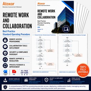 Remote Work & Collaboration SOP Template | Standardise Hybrid Working and Improve Team Productivity | Instant Download | Plug-and-Play