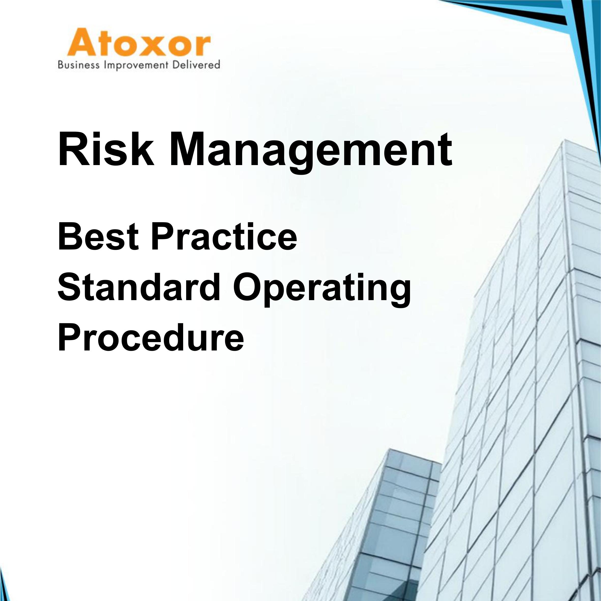 Risk Management Standard Operating Procedure, SOP, Workflow, Guide ...