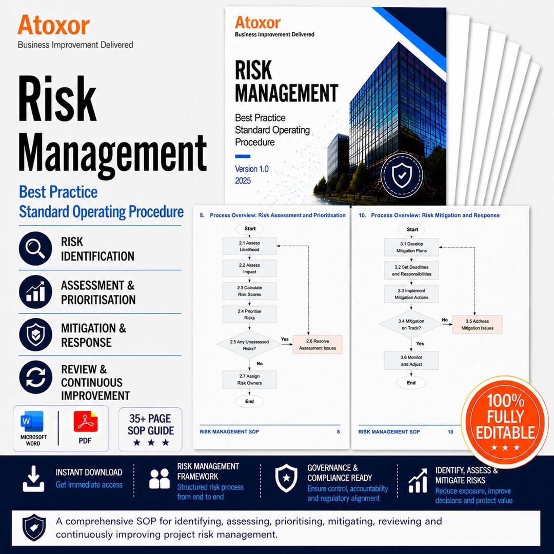 Risk Management SOP Template | Identify, Assess & Control Business Risk ...