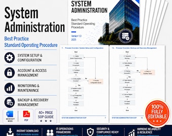 SOP-sjabloon voor systeembeheer | IT-activiteiten standaardiseren en systeembetrouwbaarheid verbeteren | Direct downloaden | Plug-and-play