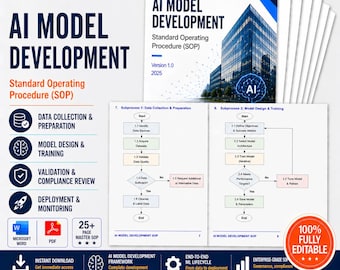 AI Model Development SOP | Standardise AI Build, Quality, Risk (Instant Download)
