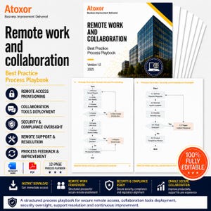 Remote Work & Collaboration Process Playbook Template | Enable Efficient Hybrid Work | Instant Download | Plug-and-Play
