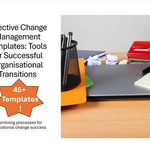 Change Management Templates, Workflow, PowerPoint Template, Guide, Best Practices, Business Improvement, Organisational Change, Framework
