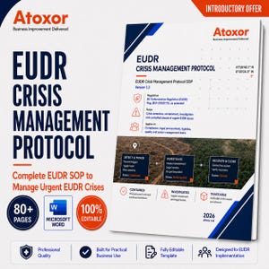 EUDR Crisis Management Protocol SOP Template | 2026 Updated (Word Doc)
