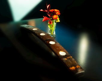 Stave Tea Light Holder - Reclaimed Oak