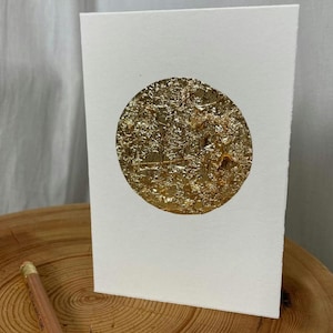 Klappkarte Goldener Mond