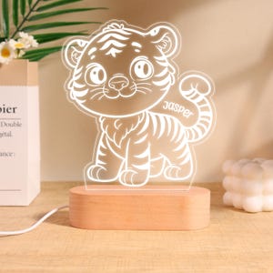 Custom Baby Night Light,Animal Night Light,Baby Gift Birth,Name Night Light,Kid Birthday Gift,Kid Bedroom Nursery Table Light,Christmas Gift