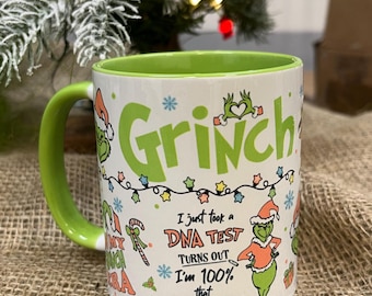 Tasse Le Grinch United Labels Grinch Tasse 350 Ml, Vert Blanc, Tasse à Café En Grinch Noel