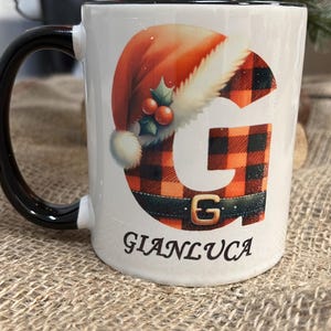 Personalized Mug - Christmas Alphabet Letter and Name