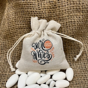 Personalized favor bag - wedding bag - Just married bag