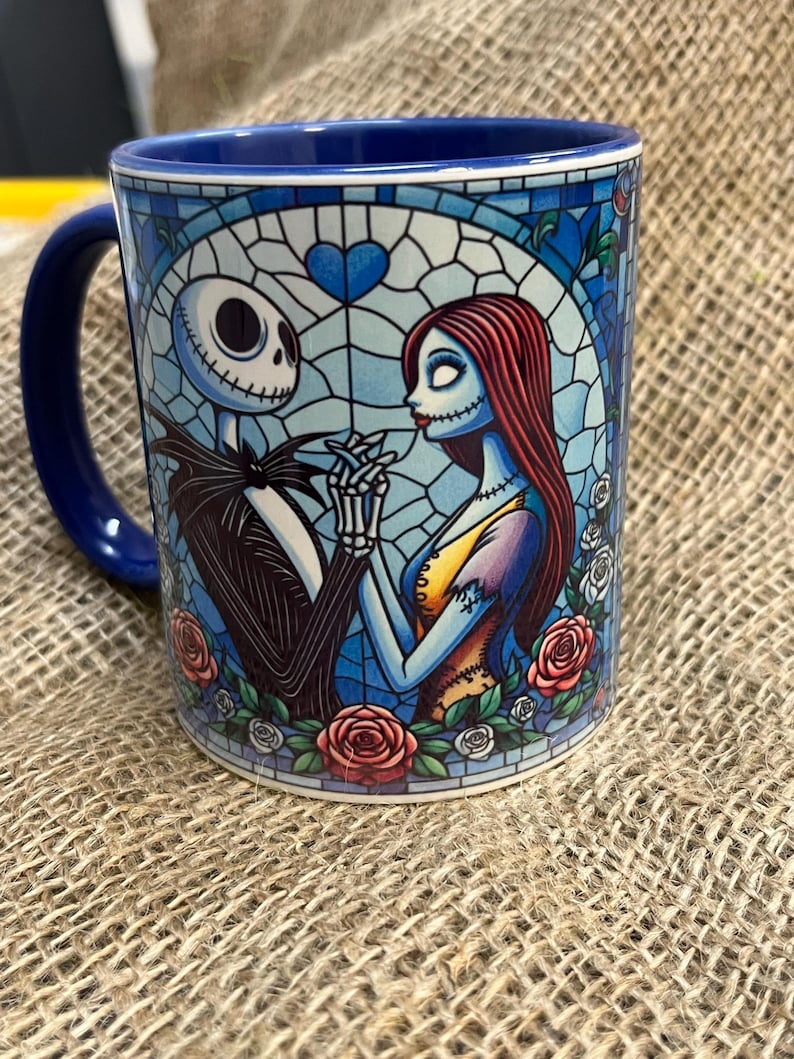 Taza - Taza de cerámica de Pesadilla antes de Navidad - Sally y Jack imagen 3