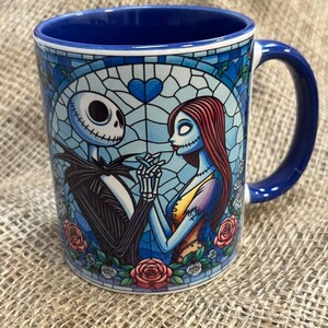 Taza - Taza de cerámica de Pesadilla antes de Navidad - Sally y Jack imagen 2