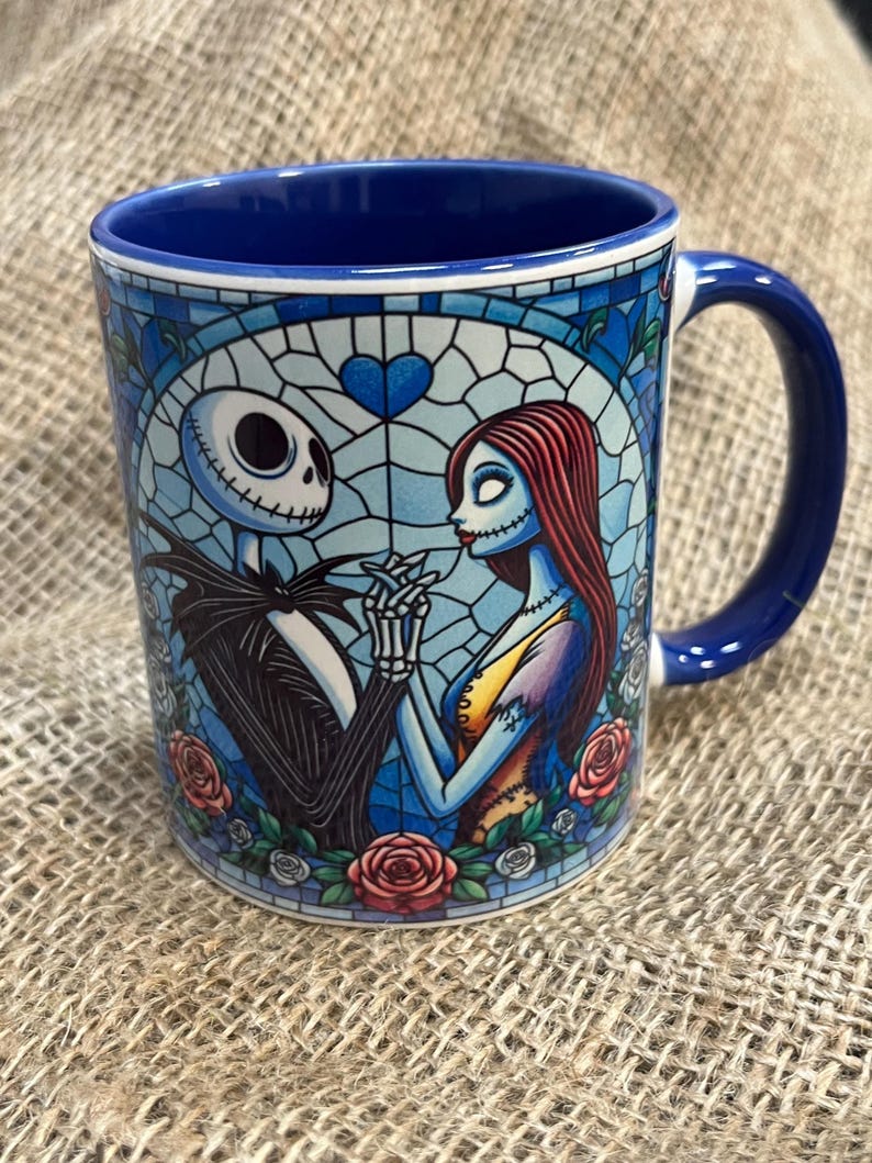 Taza - Taza de cerámica de Pesadilla antes de Navidad - Sally y Jack imagen 2