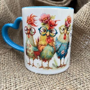 Tazza -Mug in ceramica Crazy Chitcken Lady