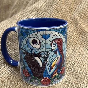 Taza - Taza de cerámica de Pesadilla antes de Navidad - Sally y Jack imagen 1