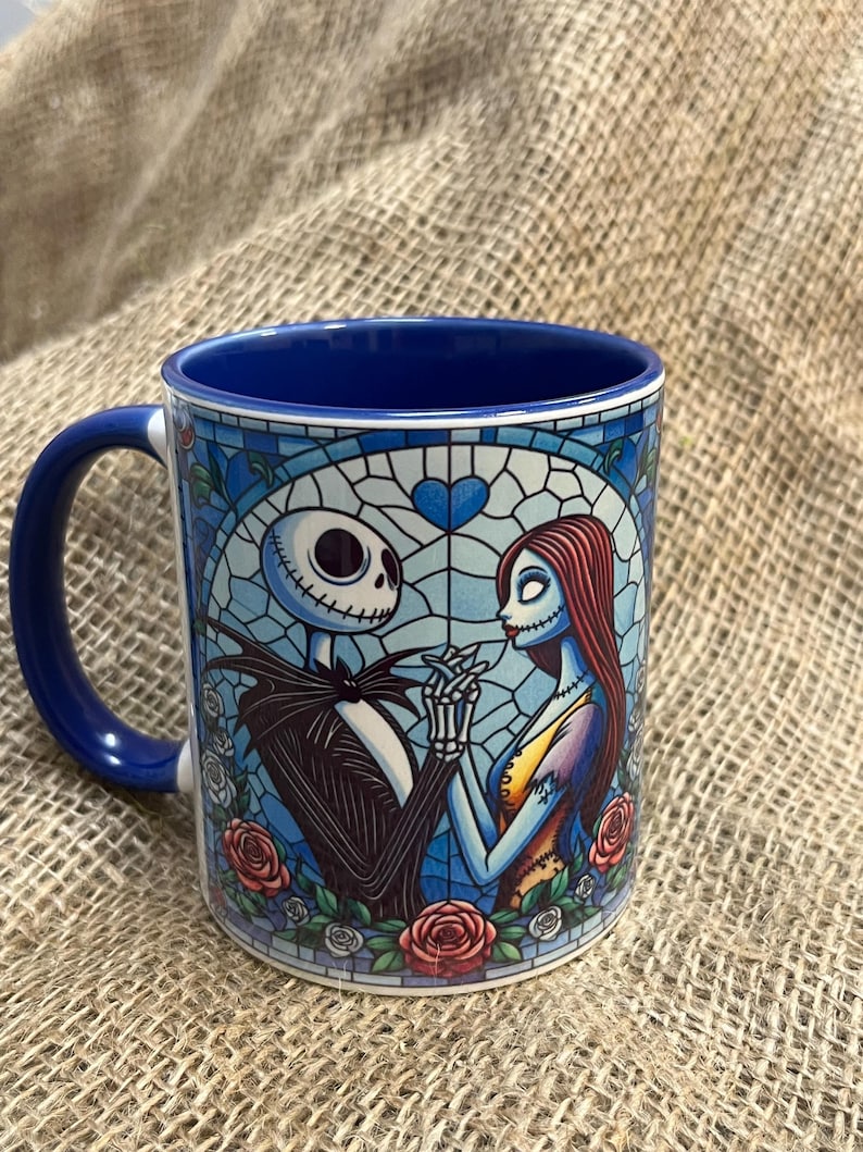 Taza - Taza de cerámica de Pesadilla antes de Navidad - Sally y Jack imagen 1