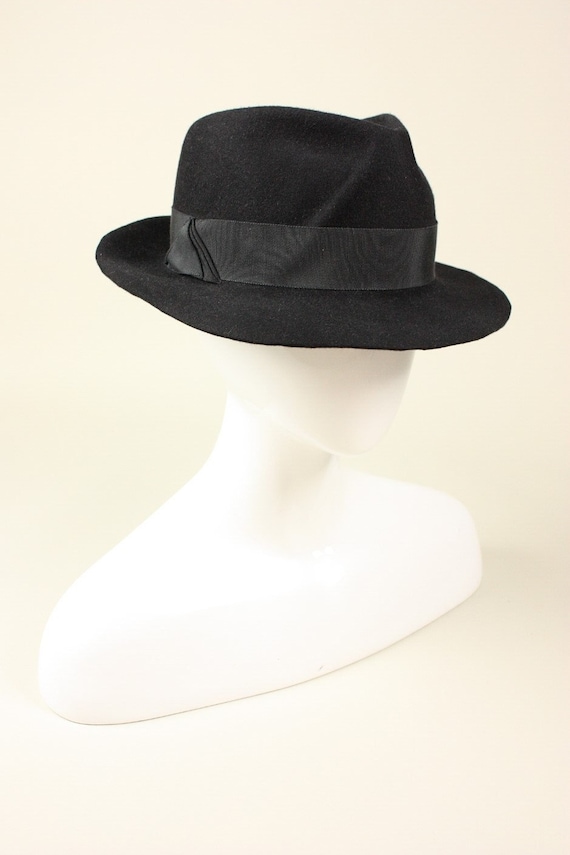 Fur Felt Fedora for Men and Women with snap brim and sculptural detailing-Custom sizing available.