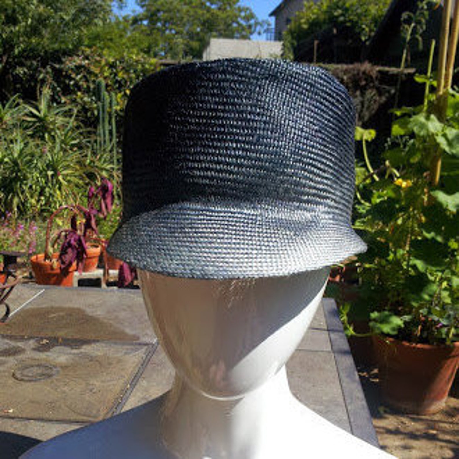Hand Made Straw Unisex Cap With Sculpted Detailsmedium Etsy